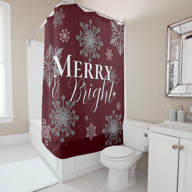Red Merry and Bright Snowflakes Christmas (In Situ)