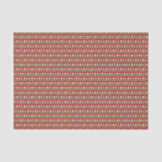 RED Merry Christmas ball ornaments pattern Tissue Paper (Front)