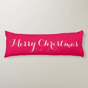 Red Merry Christmas Body Pillow