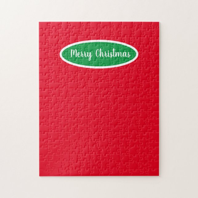 Red Merry Christmas Frustrating Jigsaw Puzzle (Vertical)