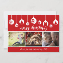 Red Merry Christmas Hanging Ornament Photo