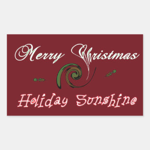Red Merry Christmas Holiday Sunshine Wishes.png Sticker