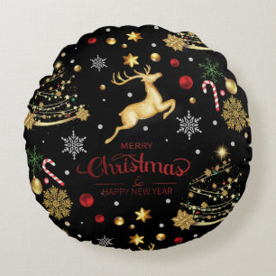 Red Merry Christmas TreeThrow Pillow