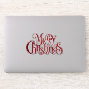 Red Merry Christmas Typography Festive Font