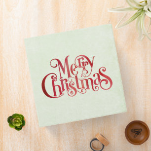 Red Merry Christmas Typography Festive Font Binder