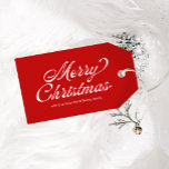 Red Merry Christmas Vintage Script Plaid Gift Tags<br><div class="desc">Red Merry Christmas Vintage Script Plaid Gift Tags features a minimalist design with Christmas plaid on the back.</div>