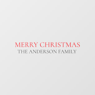 Red Merry Christmas Window Cling