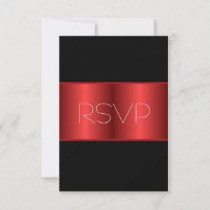 Red Metallic black RSVP