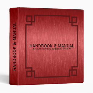 Red Metallic Brushed Aluminum Look With Frame Binder