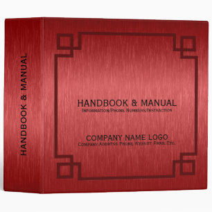 Red Metallic Brushed Aluminum Look With Frame Binder