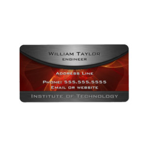 Red Metallic Elegance Label
