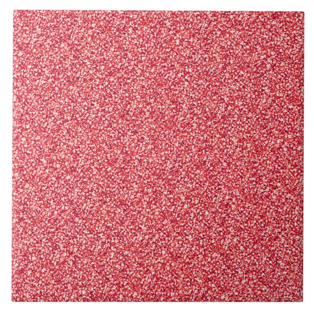 Red metallic  glitter tile (Front)