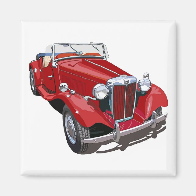 Red MG TD Magnet (Front)