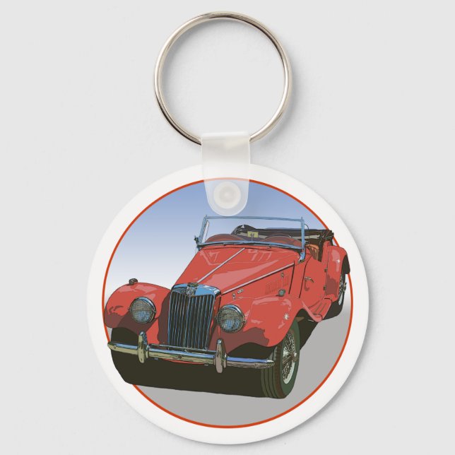 Red MG TF Keychain (Front)