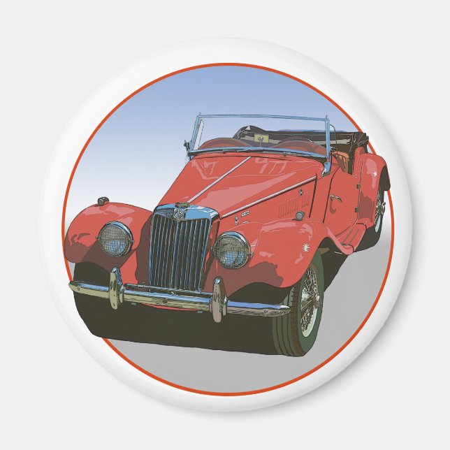 Red MG TF Magnet (Front)