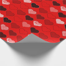 Red Mid Century Modern Hearts