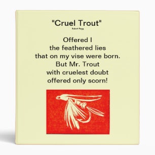 "Red Midge-Cruel Trout" Fly Fishing Journal Binder