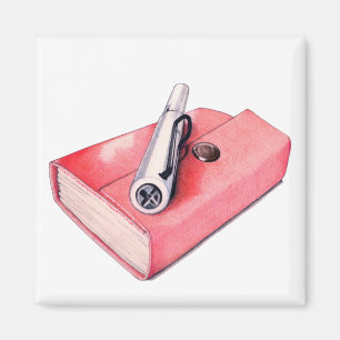 Red Mini Sketchbook Magnet