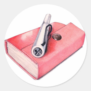 Red Mini Sketchbook Sticker