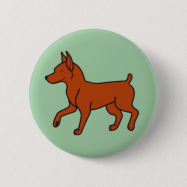 Red Miniature Pinscher 2 Inch Round Button (Front)