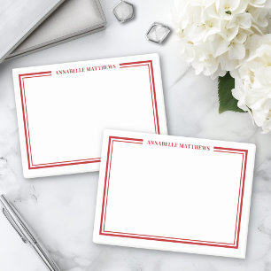Red Minimalist Monogram Post-it Notes