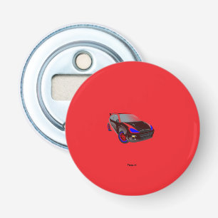 Red Minimalistic Custom Photo Name Personalized Bottle Opener
