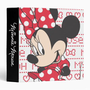 Red Minnie Cute Binder