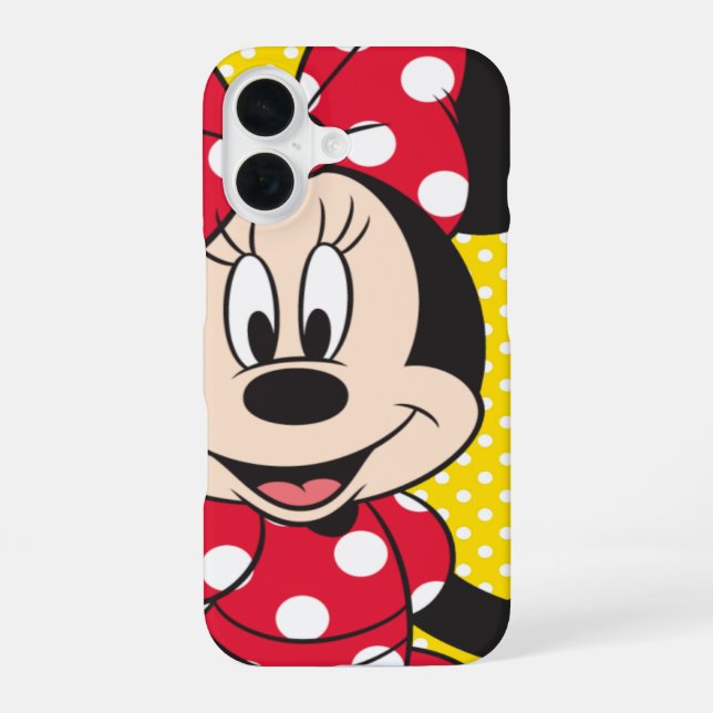 Red Minnie | Cute Closeup iPhone 16 Case (Back)