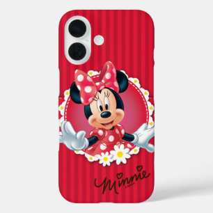 Red Minnie   Flower Frame iPhone 16 Case