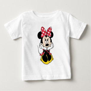 Red Minnie   Head in Hands Baby T-Shirt