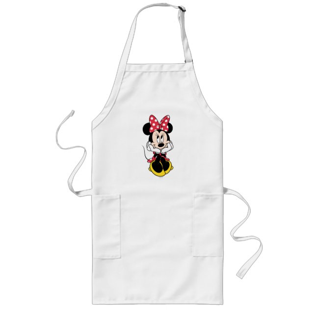 Red Minnie | Head in Hands Long Apron (Front)