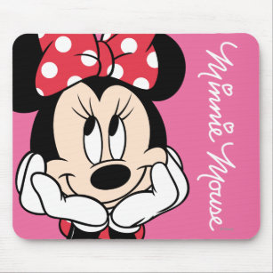 Red Minnie   Head in Hands Mouse Pad