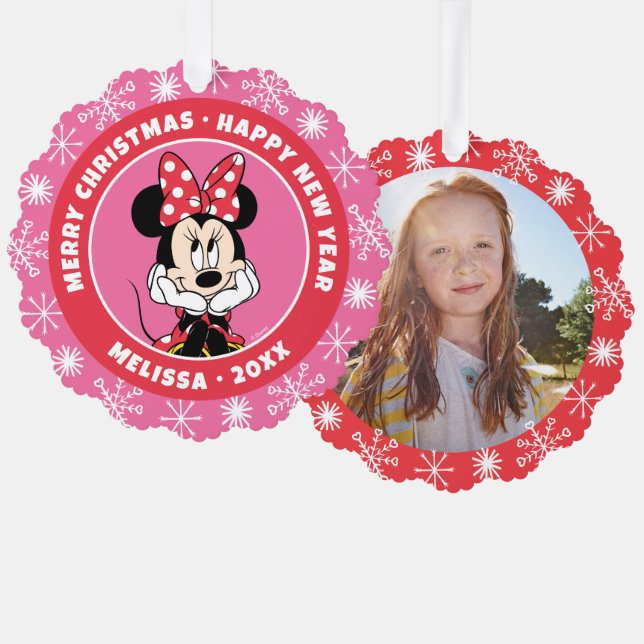 Red Minnie | Head in Hands Ornament Card (Front/Back)
