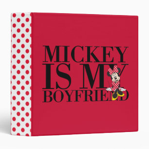 Red Minnie Mickey is My Boyfriend Binder