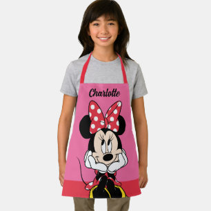 Red Minnie Mouse   Head In Hands Personalized Apron