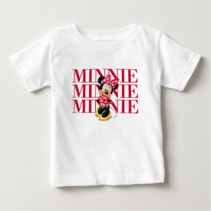 Red Minnie Name Baby T-Shirt