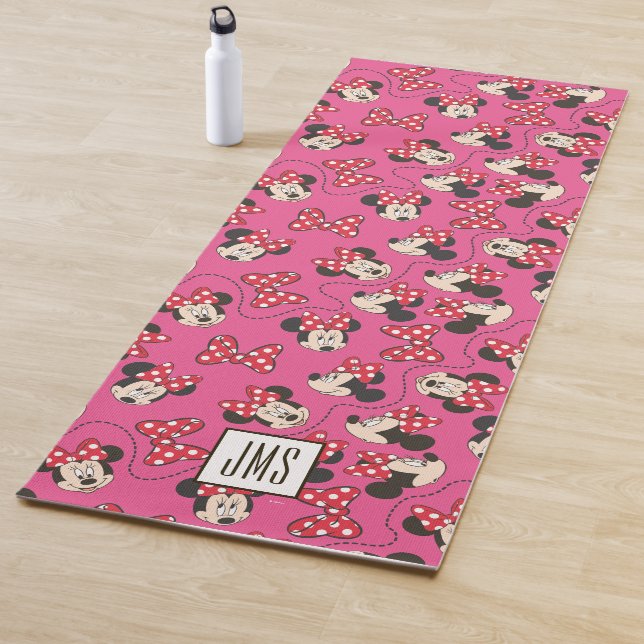 Red Minnie | Pink Pattern - Monogram Yoga Mat (In Situ)