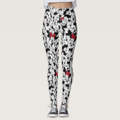 Red Minnie | Red Bow Pattern Leggings (Front)