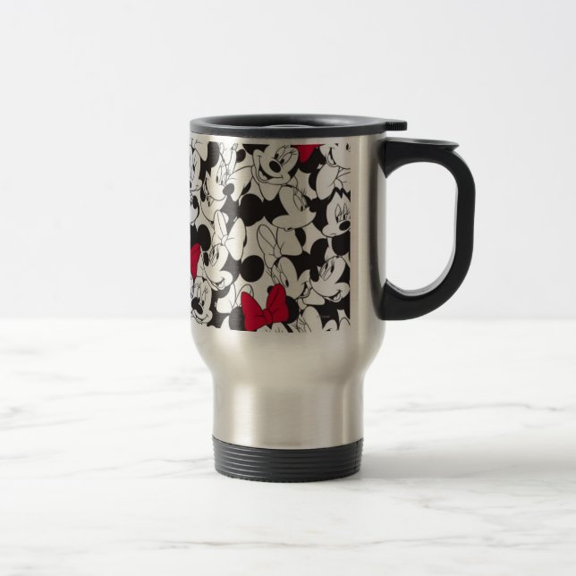 Red Minnie | Red Bow Pattern Travel Mug (Right)