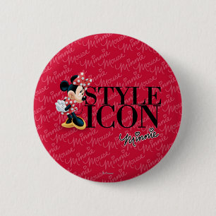 Red Minnie   Style Icon 2 Inch Round Button