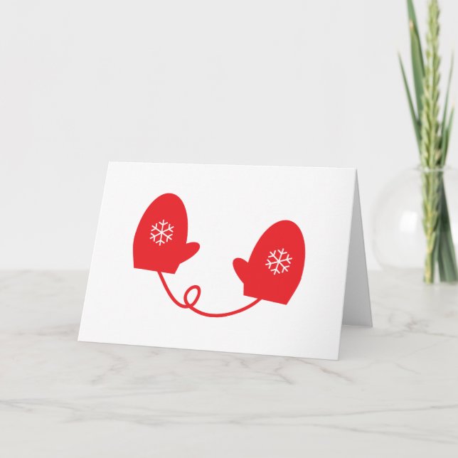 Red Mittens Holiday Card (Front)