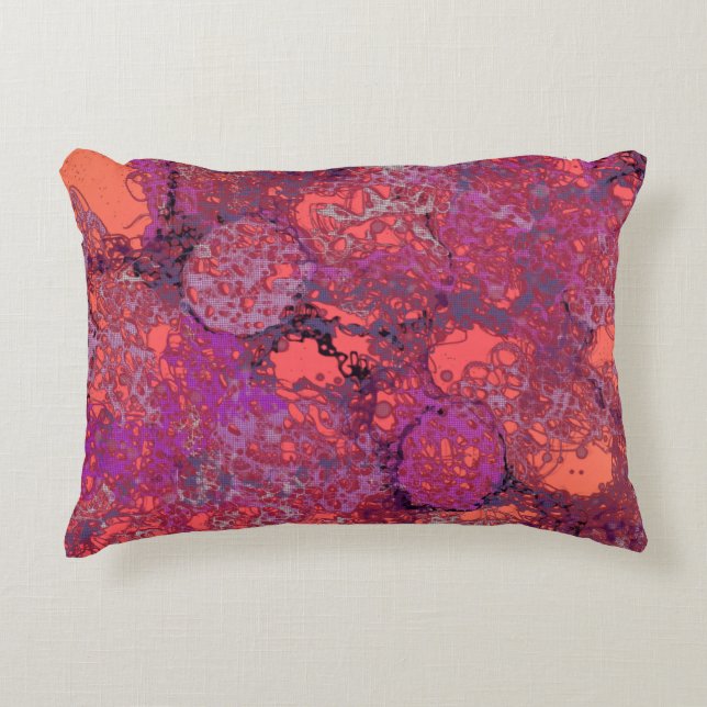 Red mix accent pillow (Front)