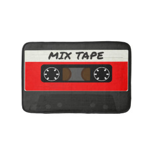 Red Mix Tape - 80s And 90s Retro Inspired Gift Bath Mat