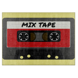 Red Mix Tape - 80s And 90s Retro Inspired Gift Cutting Board