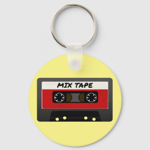 Red Mix Tape - 80s And 90s Retro Inspired Gift Keychain