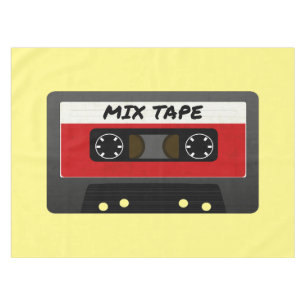 Red Mix Tape - 80s And 90s Retro Inspired Gift Tablecloth