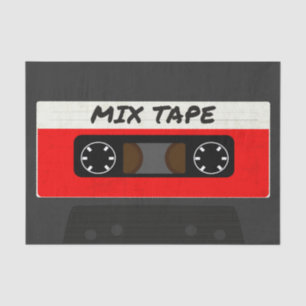 Red Mix Tape - 80s And 90s Retro Inspired Gift Tissue Paper