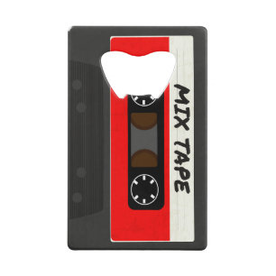 Red Mix Tape - 80s And 90s Retro Inspired Gift Wallet Bottle Opener