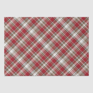 Red, Mocha & Cream Plaid #2 Tissue Paper