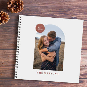 Red Modern Arch Custom Photo Album Journal